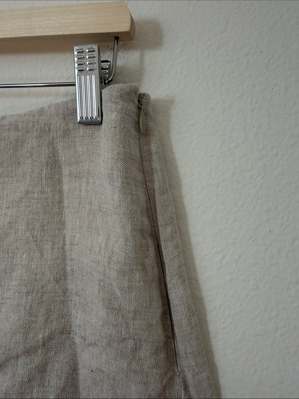 Reformation Mia Linen Neutral Mini Skort Size 6 Low Waist Minimalist Lightweight - Picture 4 of 10
